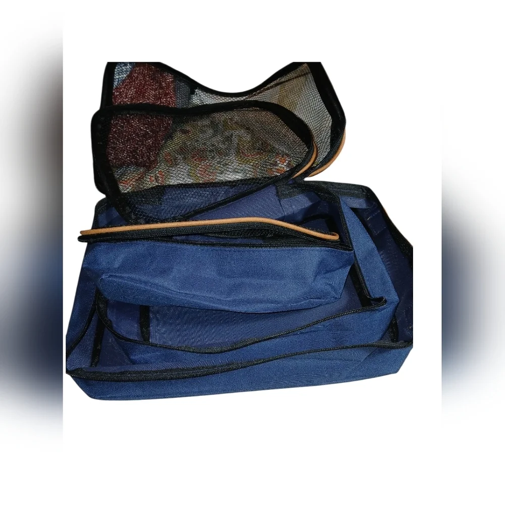 4 Piece Set Travel Organizers Navy